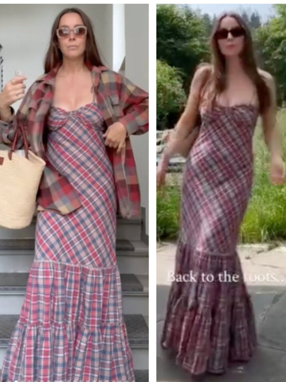Ralph Lauren Denim & Supply Maxi Plaid Madras Spaghetti Strap Dress Small